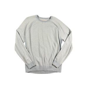 Vince Men's Wool Cashmere Birdseye Raglan Crew Sweater Blue Gray XL Quiet Luxury